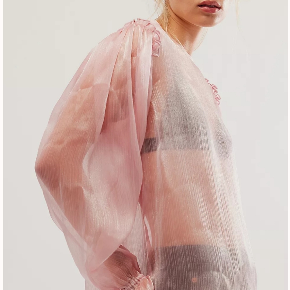 Free People Freya Frost Top BNWT/ PALE PINK